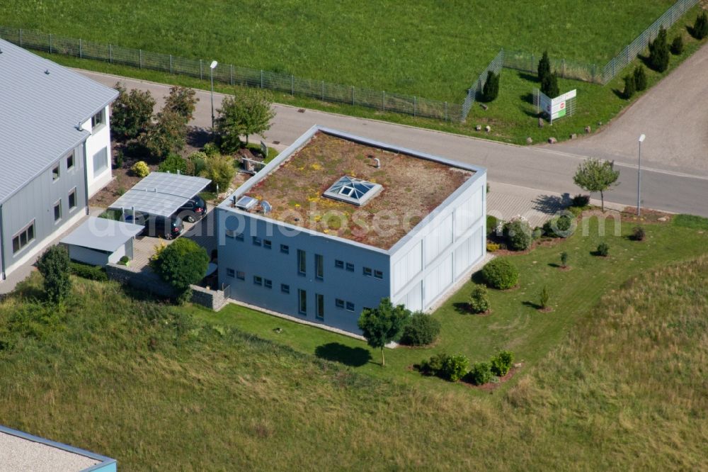 Marxzell from the bird's eye view: Office building B.D.B. GmbH in Marxzell in the state Baden-Wuerttemberg