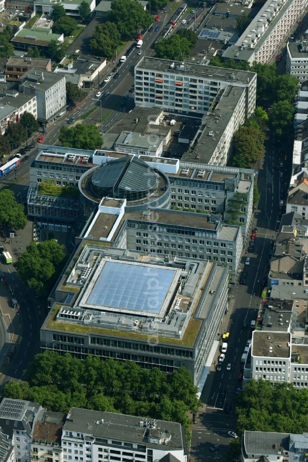 Aerial image Köln - Office building beim Habsburgerring corner Schaafenstrasse in Cologne in the state North Rhine-Westphalia, Germany