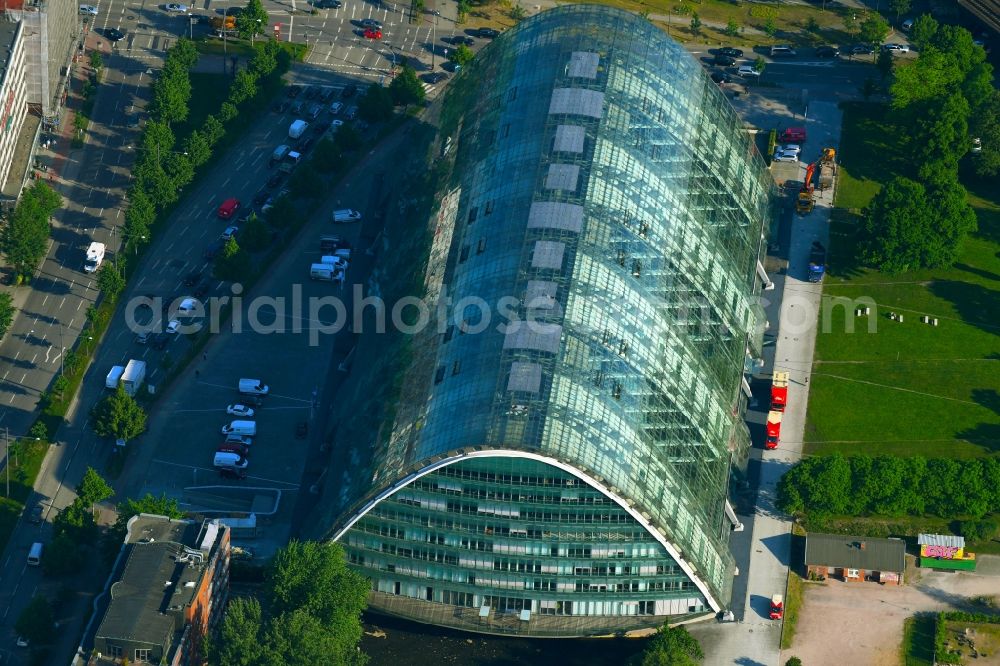 Hamburg from above - Office building Berliner Bogen on Anckelmonnsplatz - Stoltenpark in Hamburg, Germany