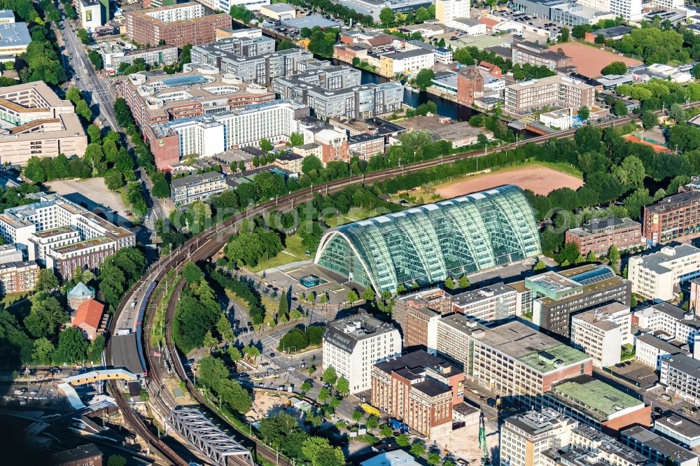 Aerial photograph Hamburg - Office building Berliner Bogen on Anckelmonnsplatz - Stoltenpark in Hamburg, Germany