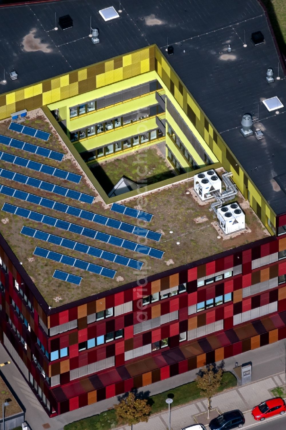 Leipzig from above - Office building BioCube in the district Zentrum-Suedost in Leipzig in the state Saxony, Germany