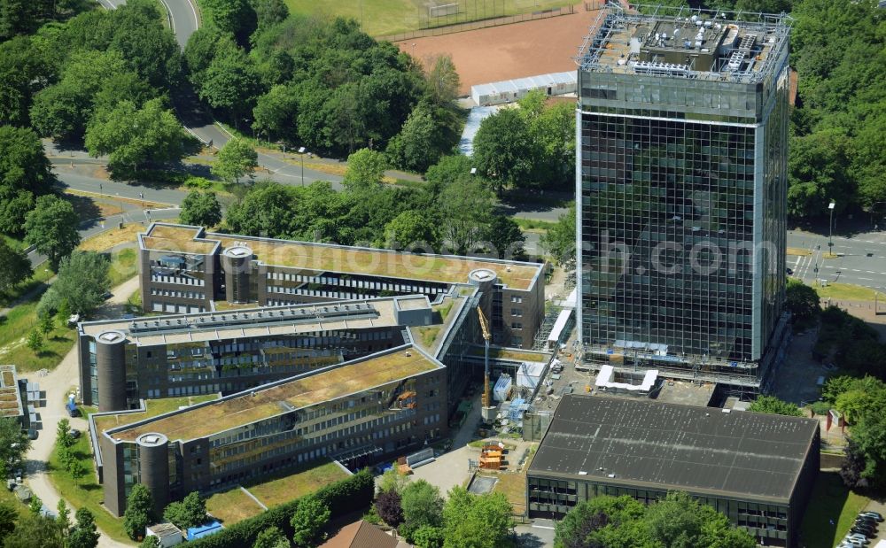 Aerial photograph Bochum - Office building Knappschaft-Bahn-See in Bochum in the state North Rhine-Westphalia