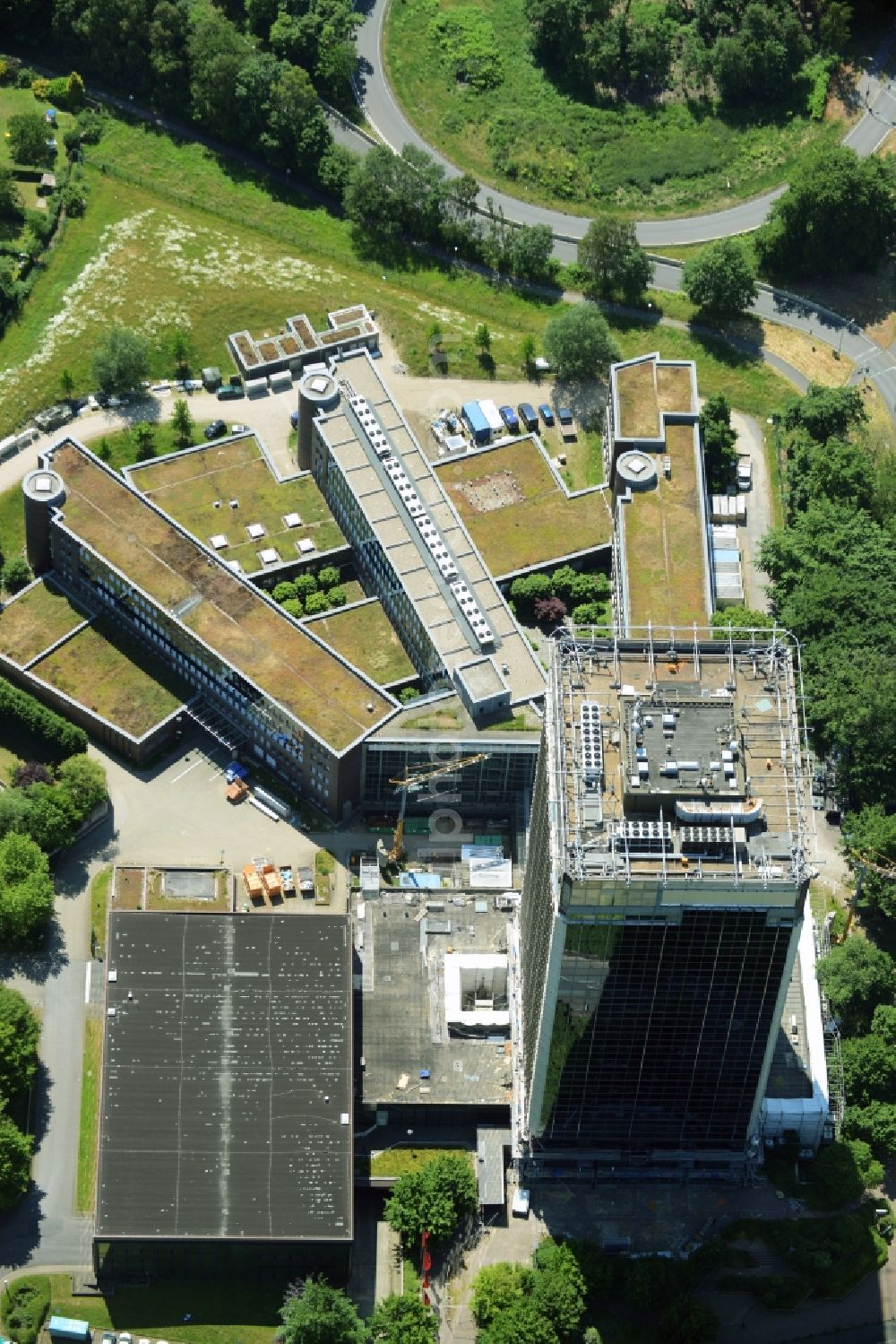 Bochum from the bird's eye view: Office building Knappschaft-Bahn-See in Bochum in the state North Rhine-Westphalia