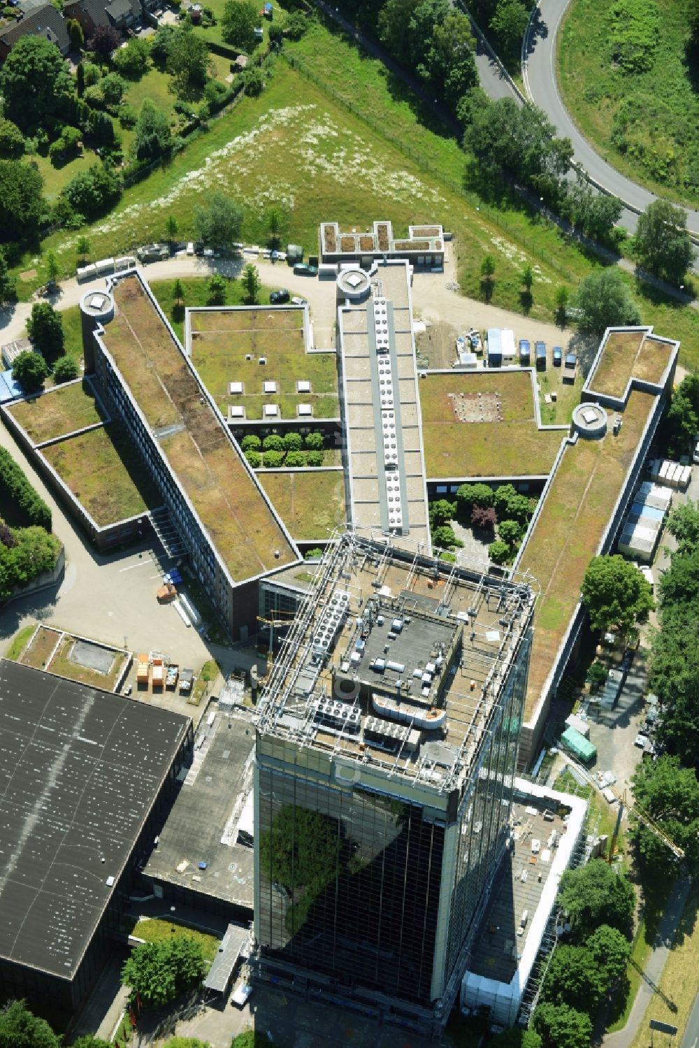 Aerial image Bochum - Office building Knappschaft-Bahn-See in Bochum in the state North Rhine-Westphalia