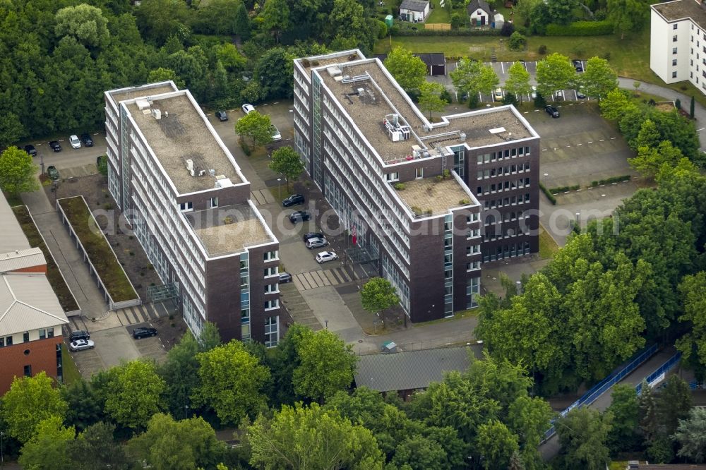 Bochum from above - Office building an der Wasserstrasse in Bochum in the state North Rhine-Westphalia