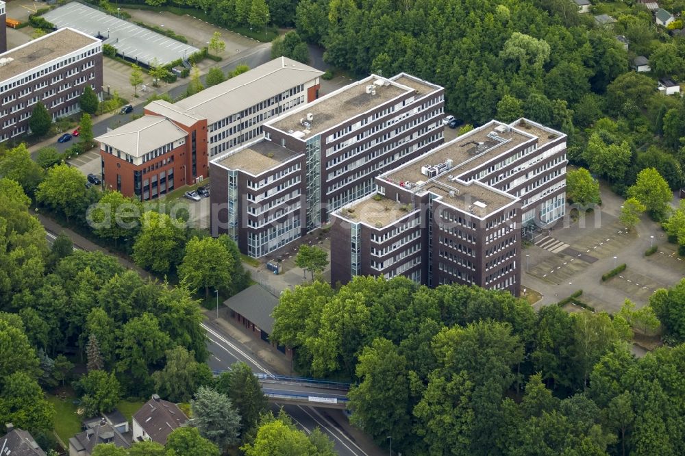 Aerial image Bochum - Office building an der Wasserstrasse in Bochum in the state North Rhine-Westphalia