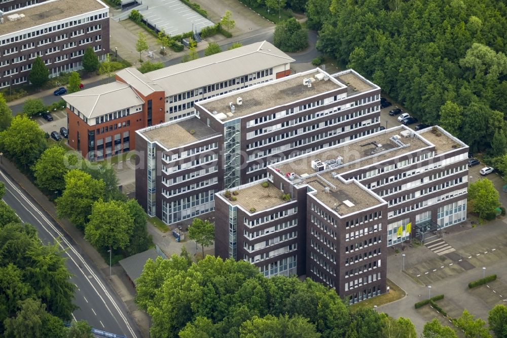 Aerial photograph Bochum - Office building an der Wasserstrasse in Bochum in the state North Rhine-Westphalia