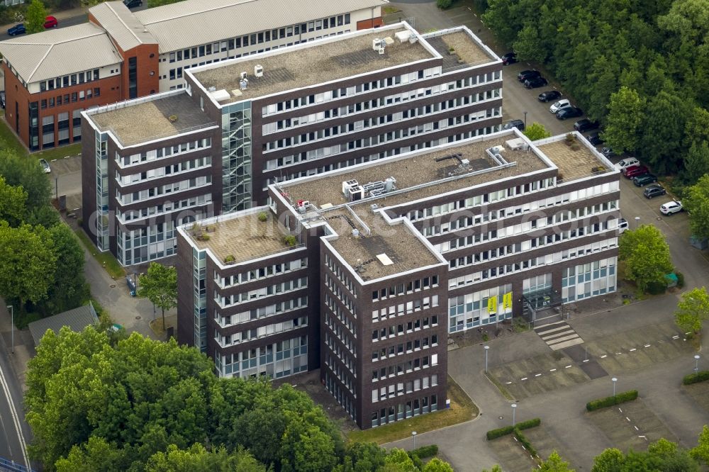 Bochum from the bird's eye view: Office building an der Wasserstrasse in Bochum in the state North Rhine-Westphalia