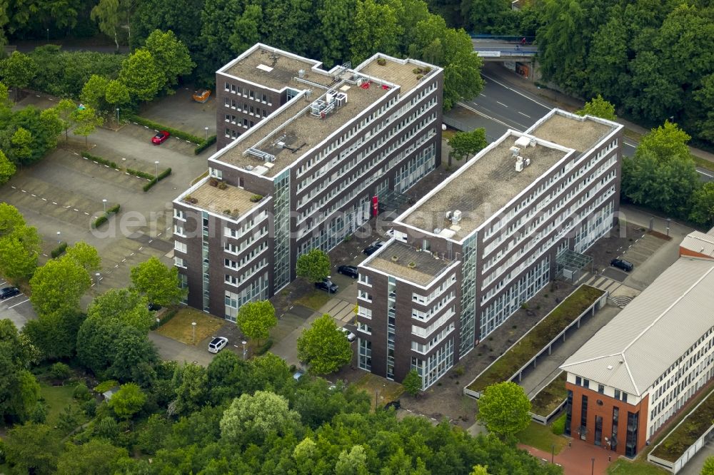 Bochum from above - Office building an der Wasserstrasse in Bochum in the state North Rhine-Westphalia