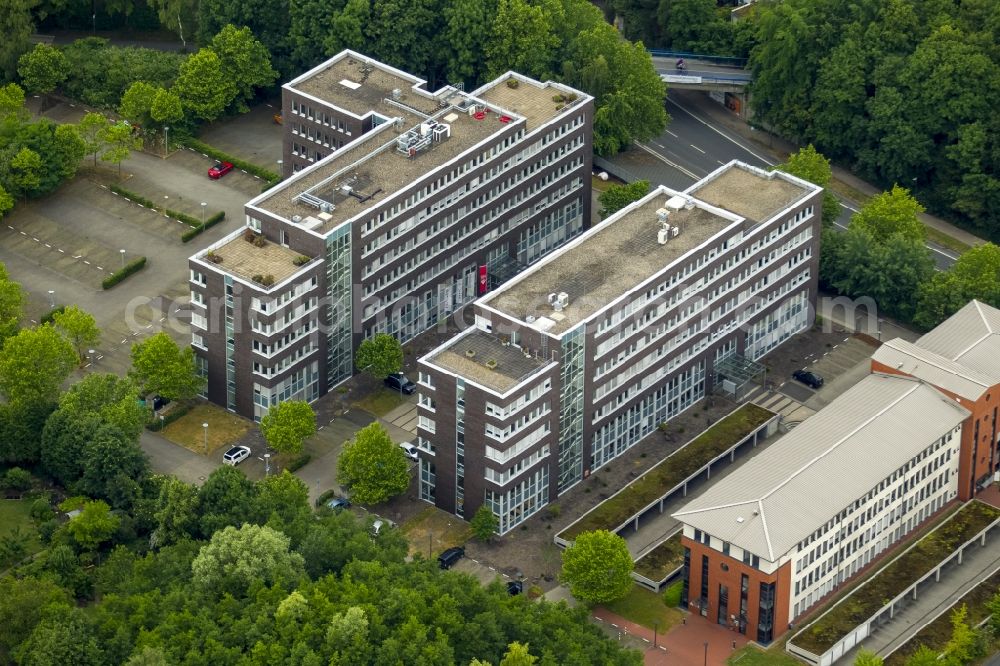 Aerial image Bochum - Office building an der Wasserstrasse in Bochum in the state North Rhine-Westphalia