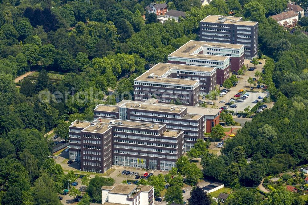 Bochum from the bird's eye view: Office building an der Wasserstrasse in Bochum in the state North Rhine-Westphalia