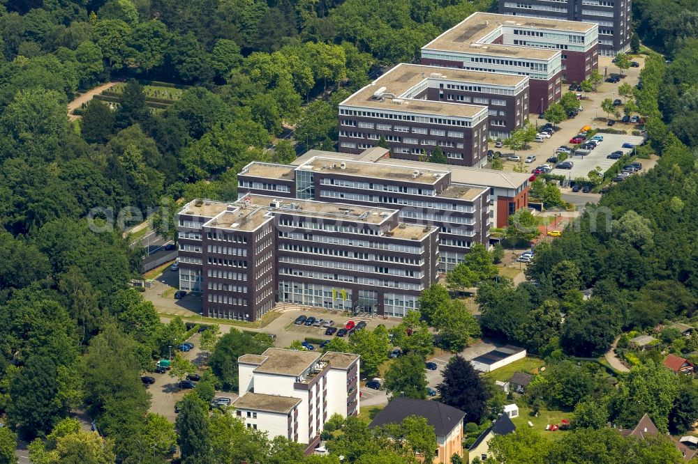 Aerial image Bochum - Office building an der Wasserstrasse in Bochum in the state North Rhine-Westphalia