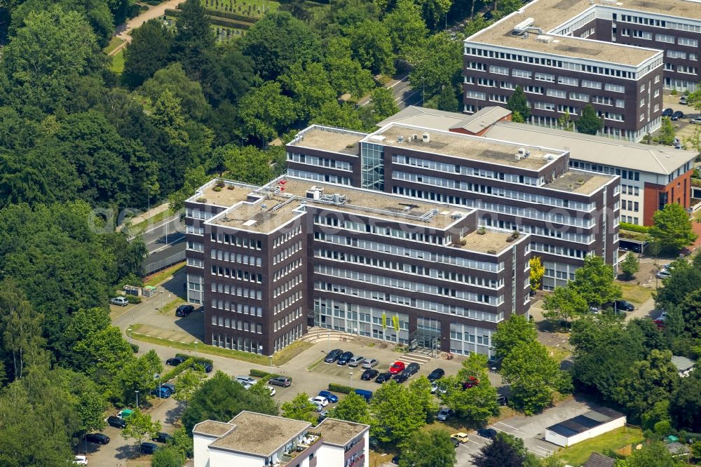 Bochum from above - Office building an der Wasserstrasse in Bochum in the state North Rhine-Westphalia