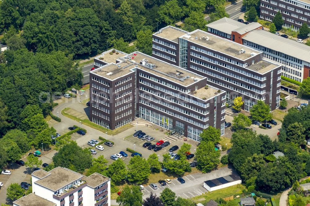 Bochum from the bird's eye view: Office building an der Wasserstrasse in Bochum in the state North Rhine-Westphalia