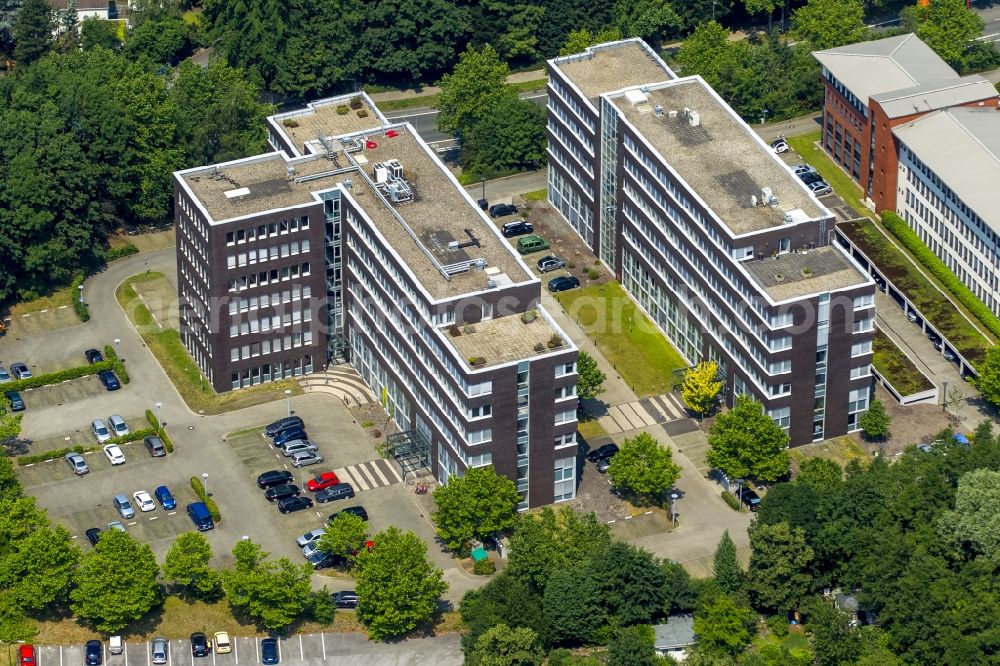 Aerial photograph Bochum - Office building an der Wasserstrasse in Bochum in the state North Rhine-Westphalia