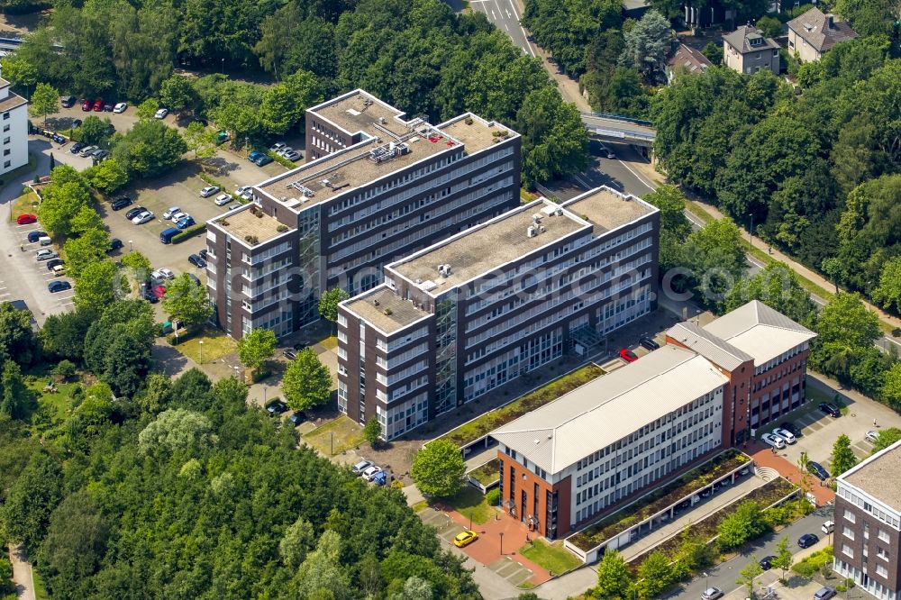 Bochum from the bird's eye view: Office building an der Wasserstrasse in Bochum in the state North Rhine-Westphalia