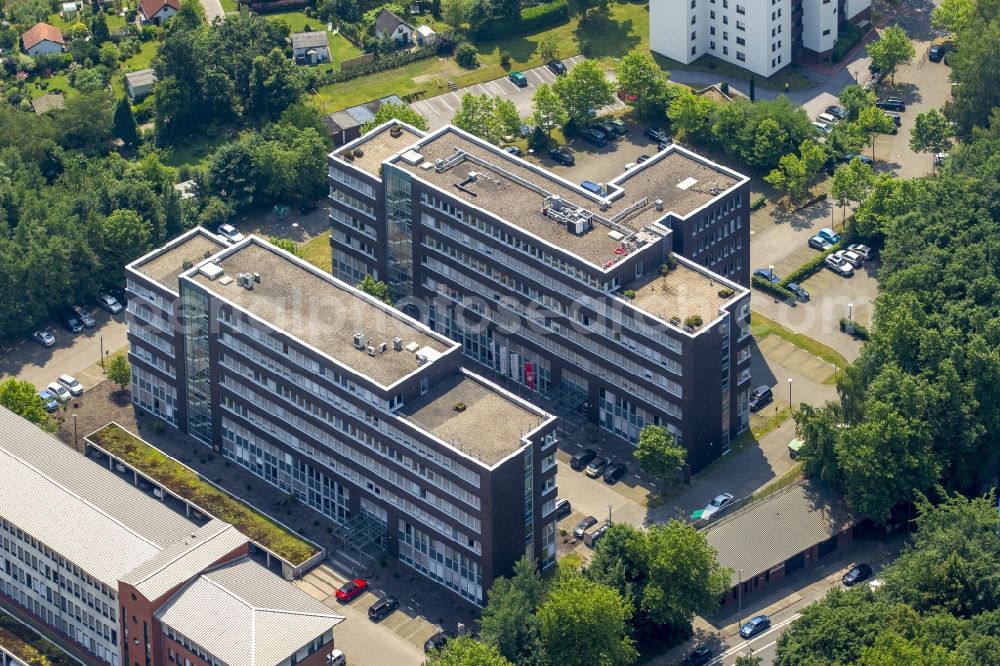 Aerial photograph Bochum - Office building an der Wasserstrasse in Bochum in the state North Rhine-Westphalia