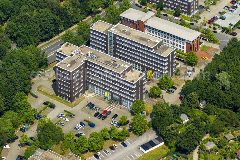 Aerial image Bochum - Office building an der Wasserstrasse in Bochum in the state North Rhine-Westphalia