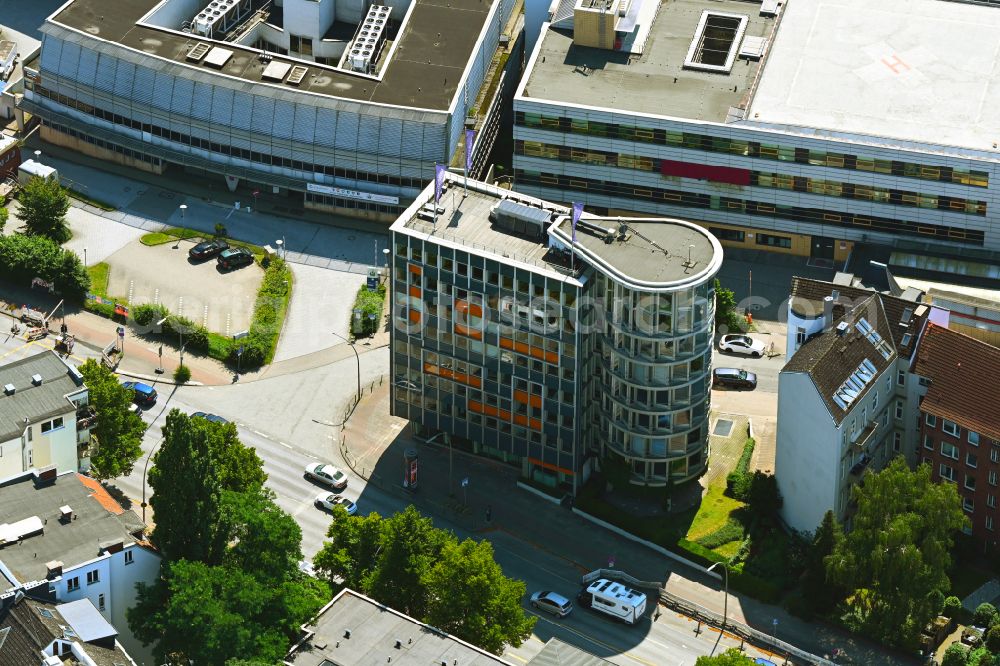 Aerial photograph Hamburg - Office building Brinkmann & Partner on street Sechslingspforte in the district Sankt Georg in Hamburg, Germany