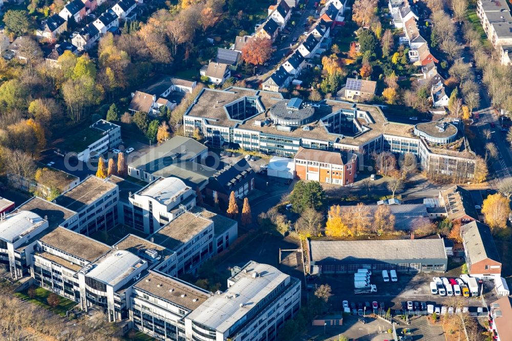 Aerial photograph Dortmund - Office building Bronner Strasse corner Vosskuhle in Dortmund in the state North Rhine-Westphalia, Germany