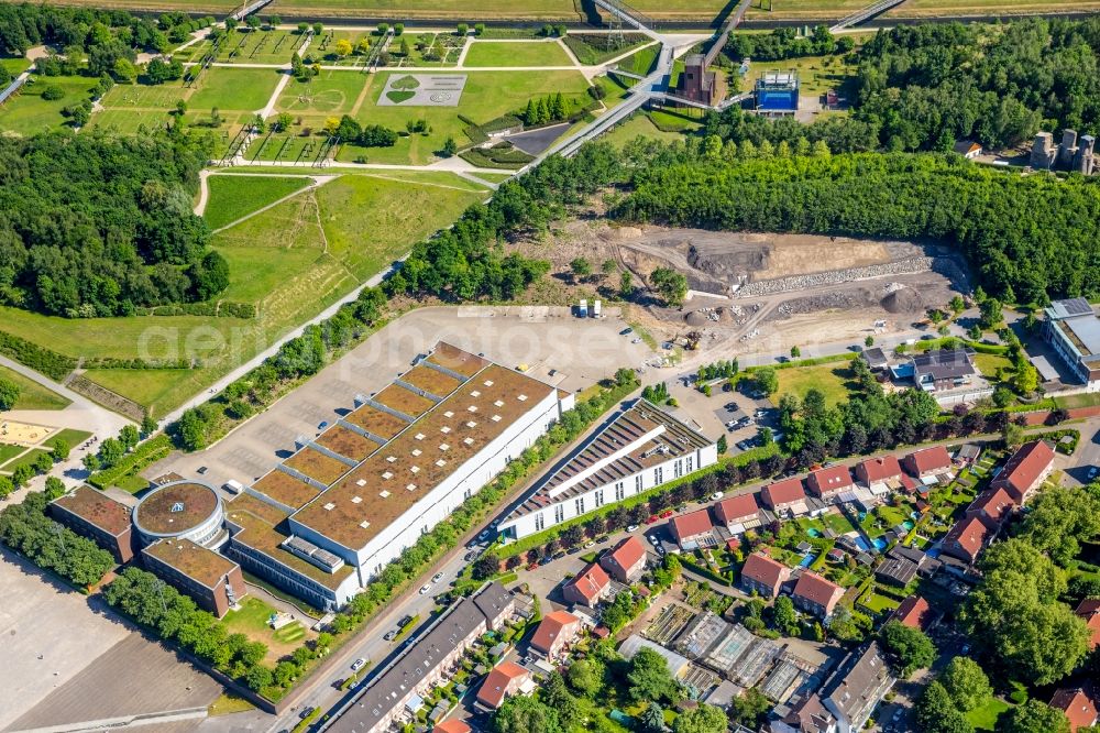 Aerial image Gelsenkirchen - Office building Am Bugapark in Gelsenkirchen in the state North Rhine-Westphalia, Germany