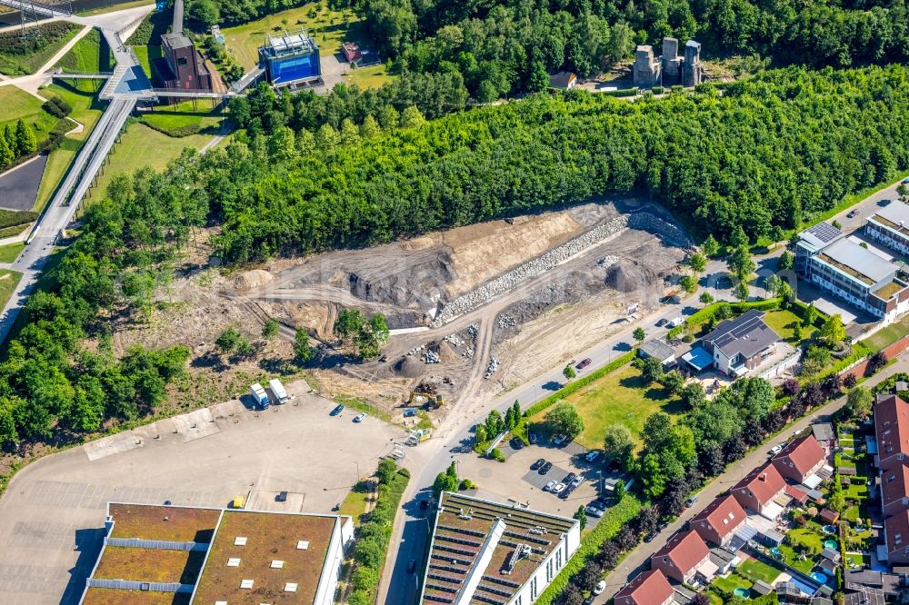 Gelsenkirchen from above - Office building Am Bugapark in Gelsenkirchen in the state North Rhine-Westphalia, Germany