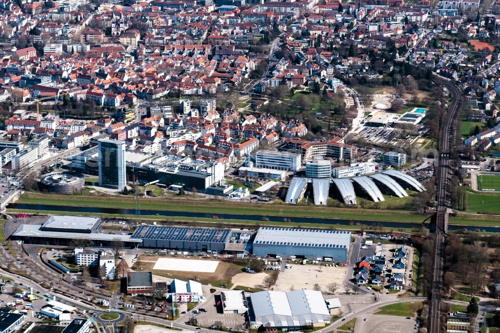 Aerial image Offenburg - Office building Burda Medien in Offenburg in the state Baden-Wuerttemberg, Germany