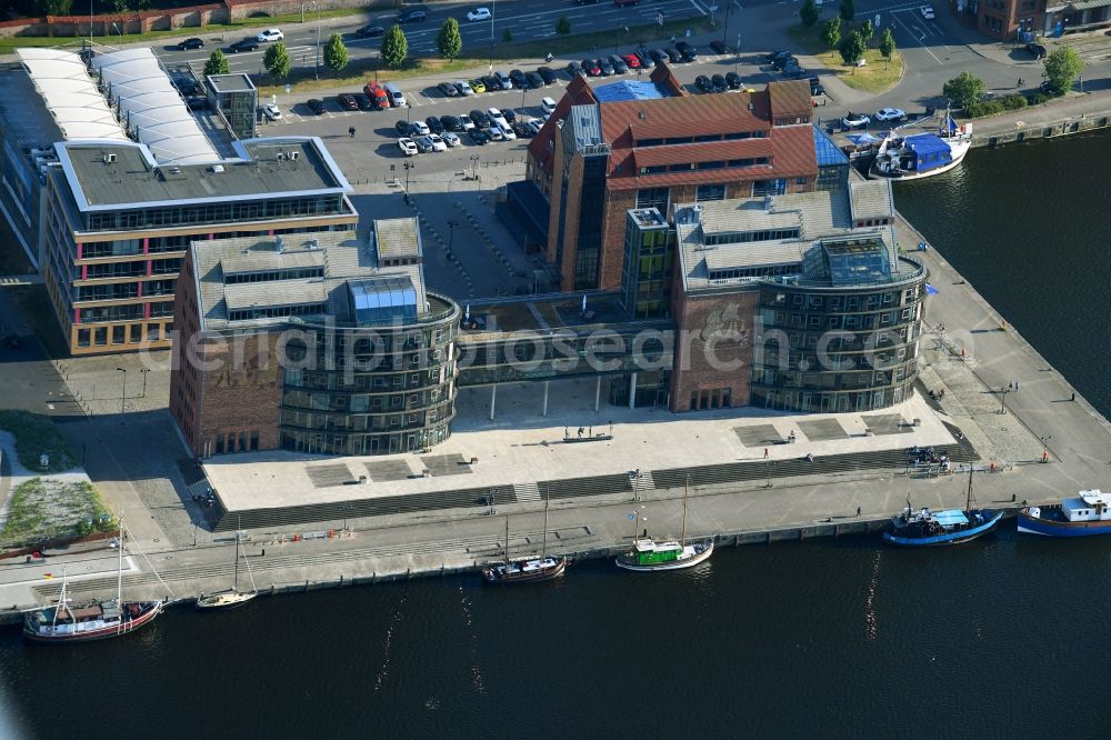 Rostock from the bird's eye view: Office building Businesscenter Stadthafen in Rostock in the state Mecklenburg - Western Pomerania, Germany