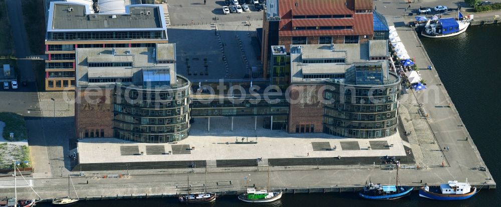 Aerial image Rostock - Office building Businesscenter Stadthafen in Rostock in the state Mecklenburg - Western Pomerania, Germany