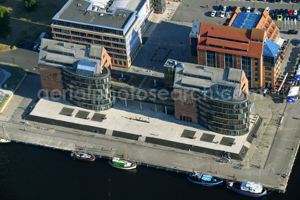 Aerial image Rostock - Office building Businesscenter Stadthafen in Rostock in the state Mecklenburg - Western Pomerania, Germany