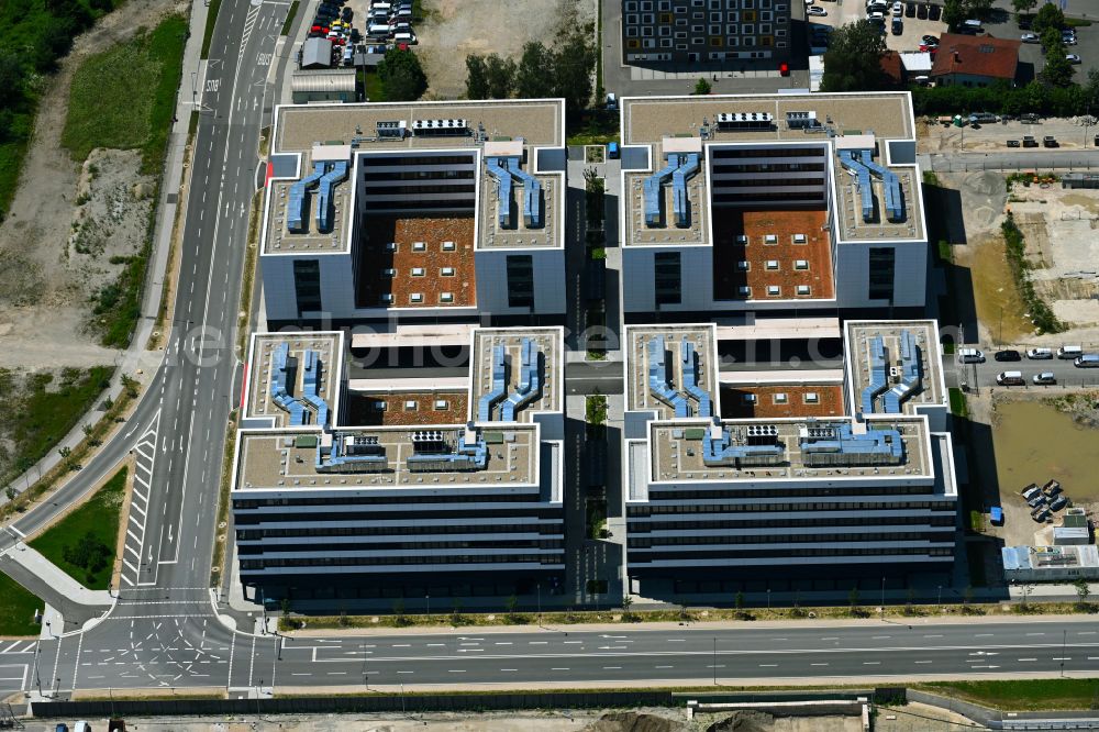 Ingolstadt from above - Office building on the IN-Campus on Eriagstrasse in the district Niederfeld in Ingolstadt in the state Bavaria, Germany