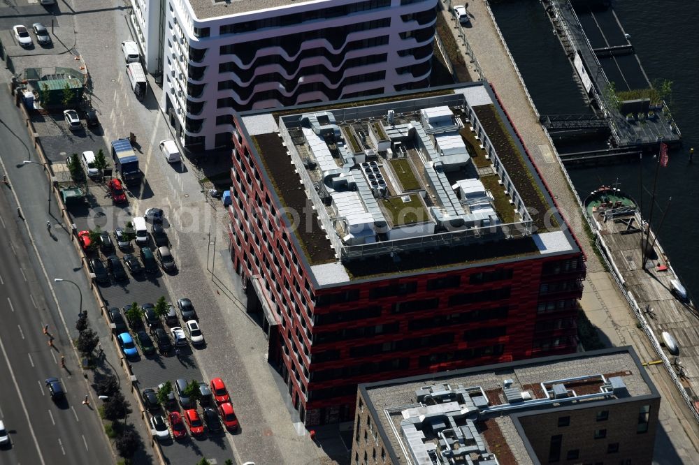 Berlin from the bird's eye view: Office building Coca Cola GmbH Deutschland an der Stralauer Allee in Berlin