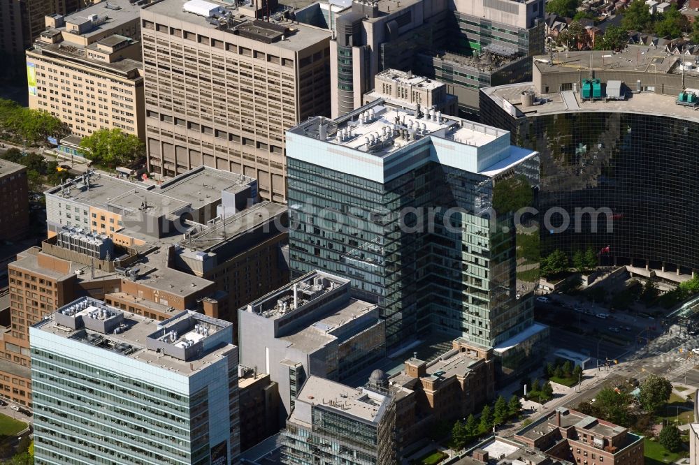 Aerial image Toronto - Office building on College Street - University Ave in Toronto in Ontario, Canada
