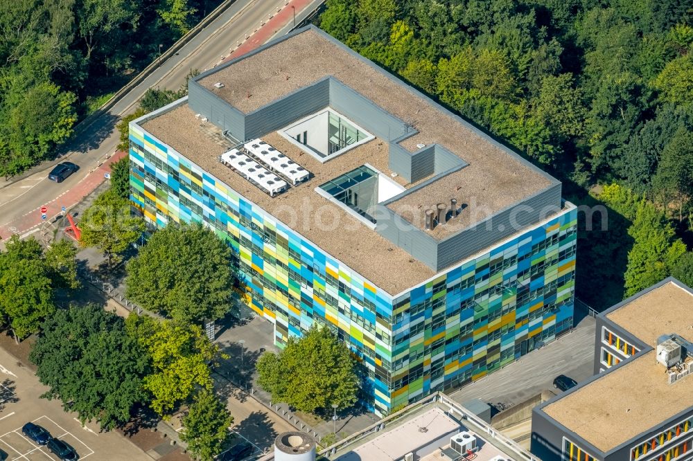 Aerial image Bochum - Office building of contec Gesellschaft fuer Organisationsentwicklung mbH on Universitaetsstrasse in Bochum in the state North Rhine-Westphalia, Germany