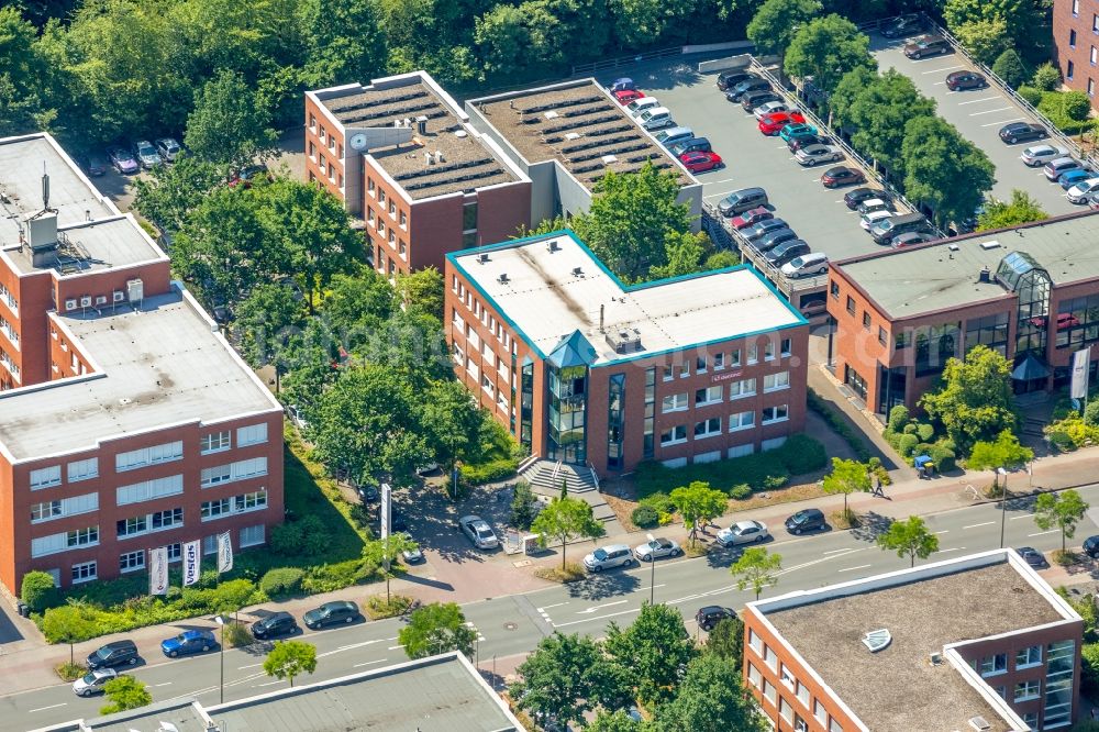 Aerial image Dortmund - Office building Dentona AG on Otto-Hahn-Strasse in Dortmund in the state North Rhine-Westphalia, Germany