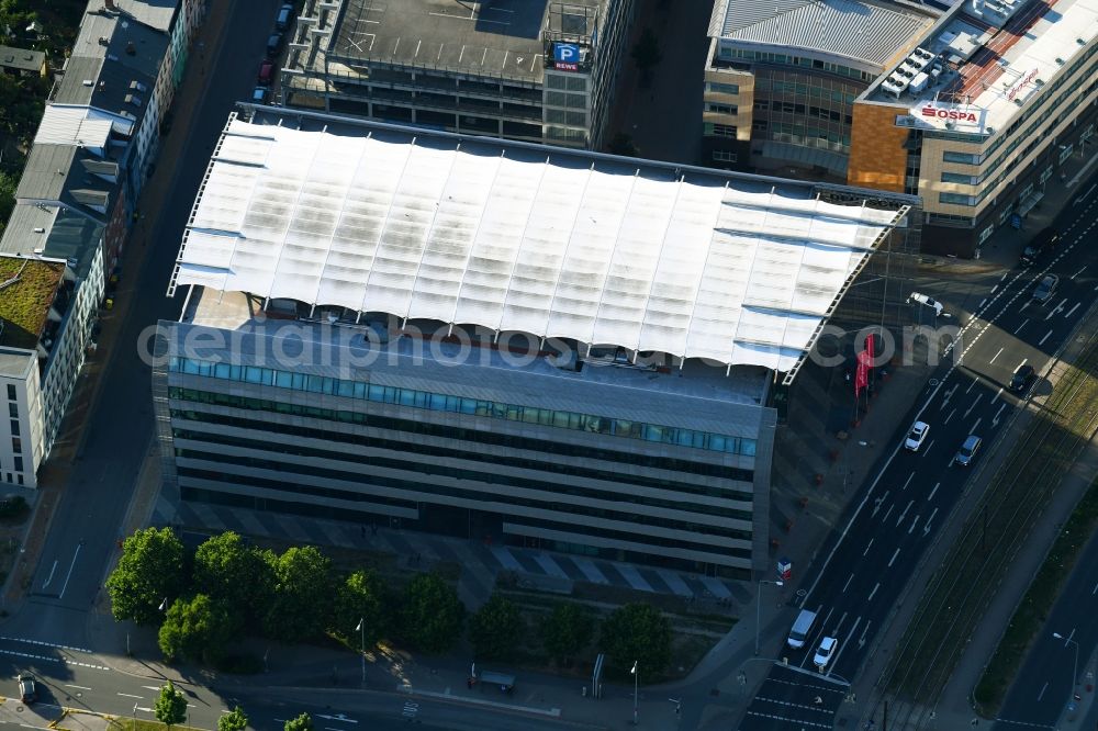 Aerial photograph Rostock - Office building on Deutsche-Med-Platz in Rostock in the state Mecklenburg - Western Pomerania, Germany