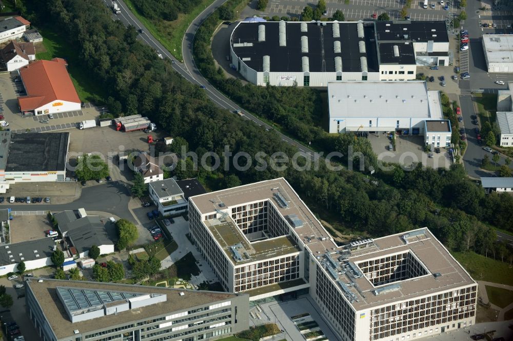 Aerial photograph Laatzen - Office building of German pension insurance on Lange Weihe in Laatzen in the state Lower Saxony