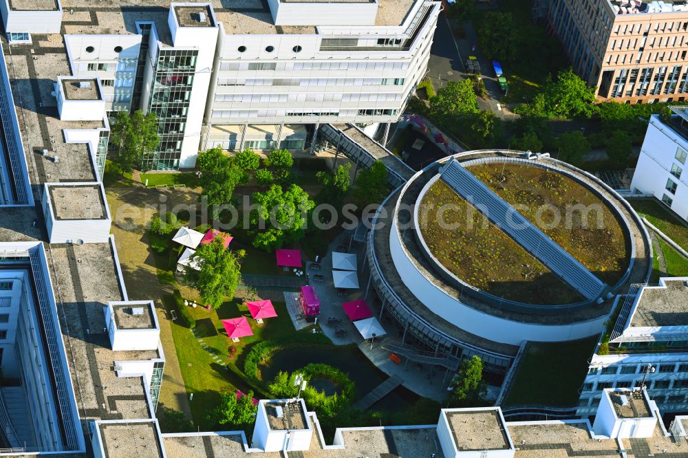 Bonn from the bird's eye view: Office building of Deutsche Telekom AG on Friedrich-Ebert-Allee in the district Gronau in Bonn in the state North Rhine-Westphalia, Germany