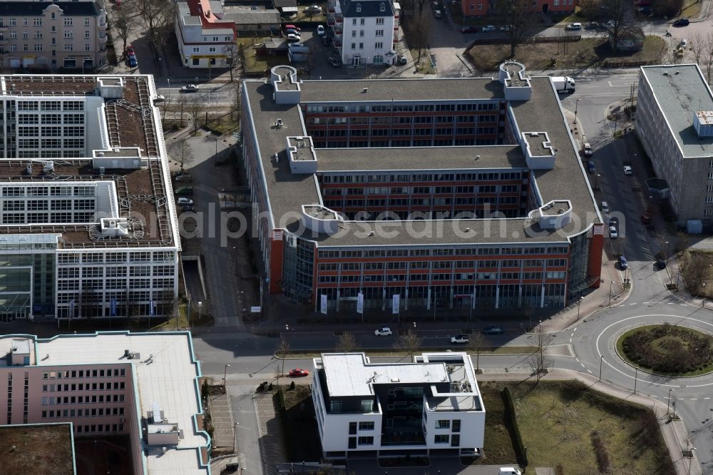 Teltow from above - Office building der Dimension Data an der Rheinstrasse in Teltow in the state Brandenburg