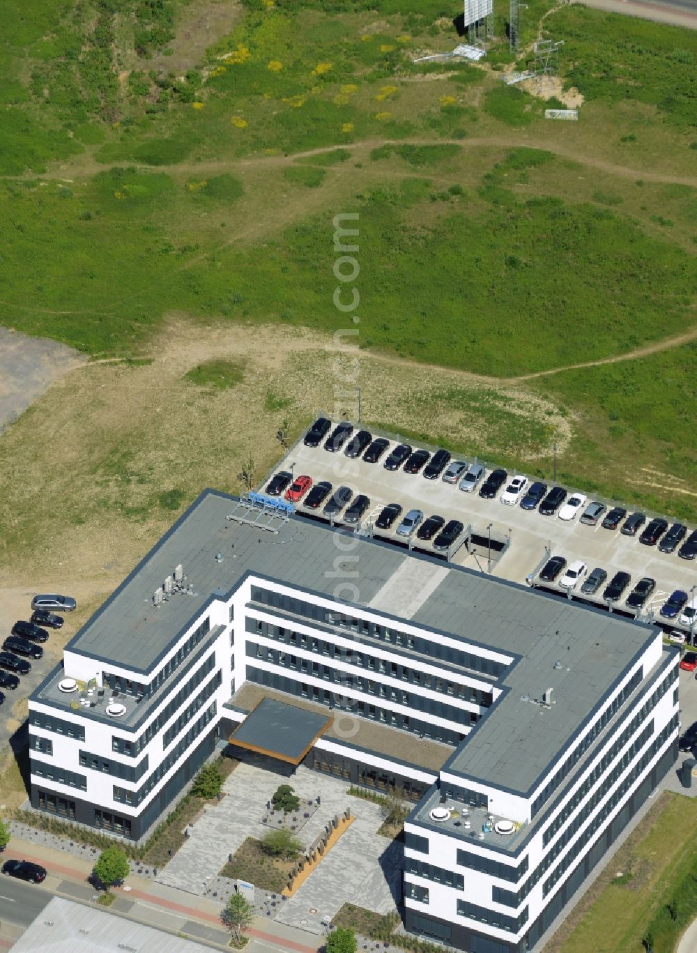 Dortmund from the bird's eye view: Office building des Unternehmens adesso in Dortmund in the state North Rhine-Westphalia