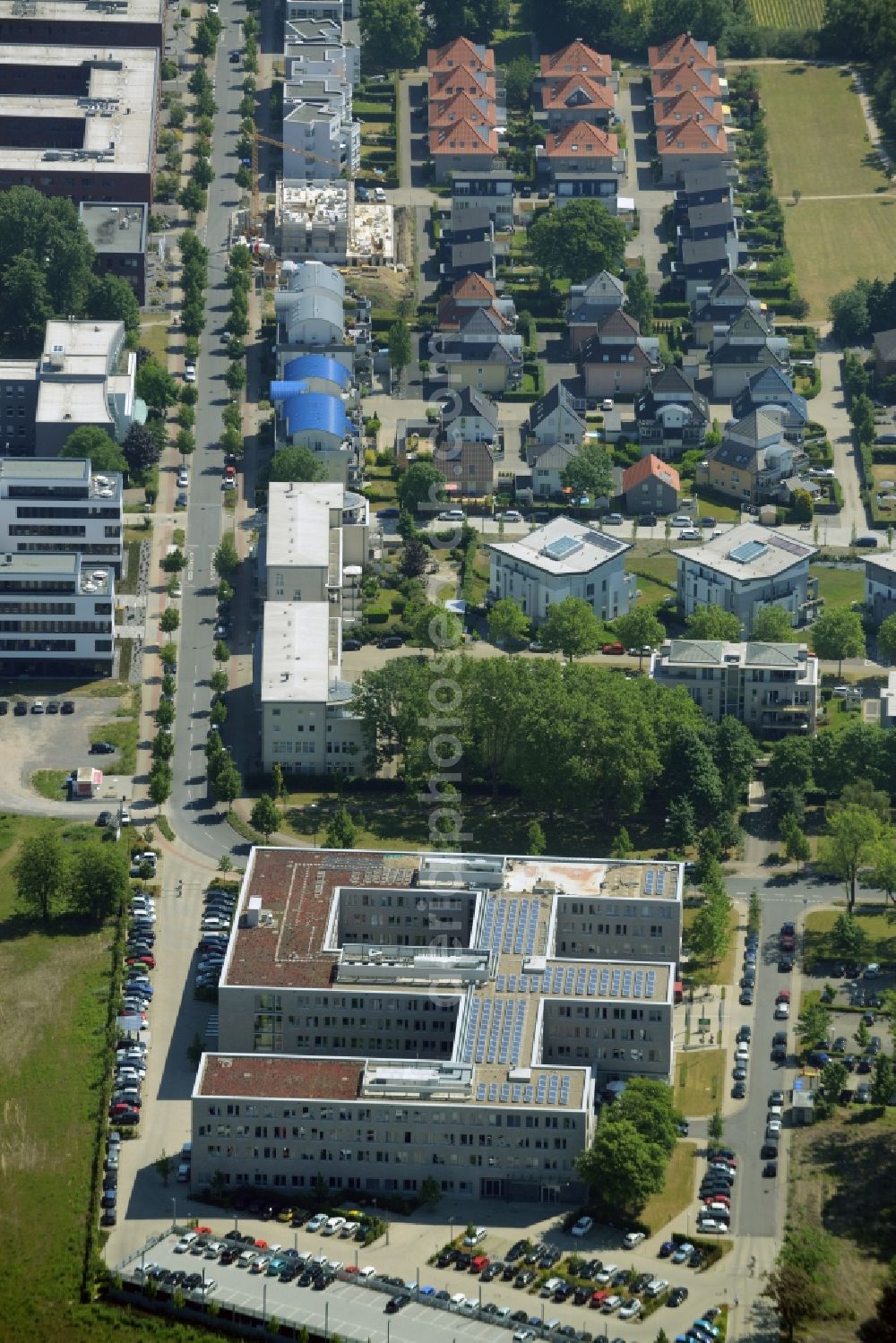 Aerial photograph Dortmund - Office building at Kopenhagener Strasse in Dortmund in the state North Rhine-Westphalia