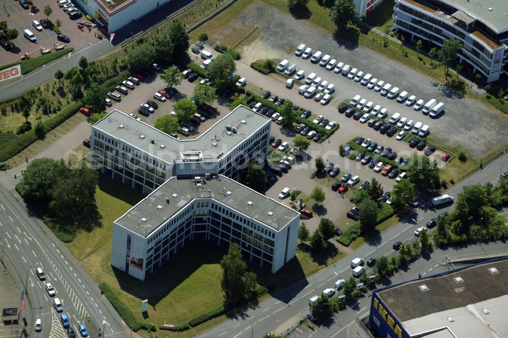 Dortmund from the bird's eye view: Office building der Deutsche Annington Westfalen GmbH in Dortmund in the state North Rhine-Westphalia