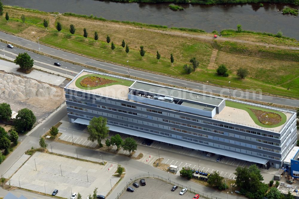 Gera from the bird's eye view: Office building ElsterCube on Vogtlandstrasse in Gera in the state Thuringia, Germany