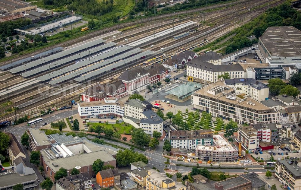 Aerial image Hamm - Office building along the Bahnhofstrasse in Hamm in the state North Rhine-Westphalia, Germany