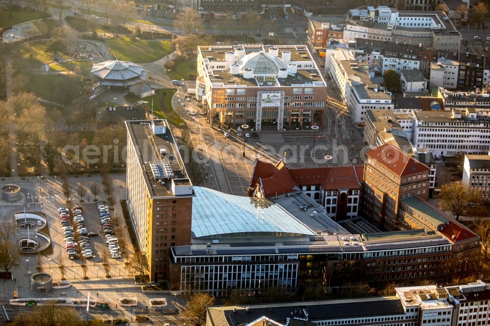 Dortmund from the bird's eye view: Office building along the Kleppingstrasse in Dortmund in the state North Rhine-Westphalia, Germany