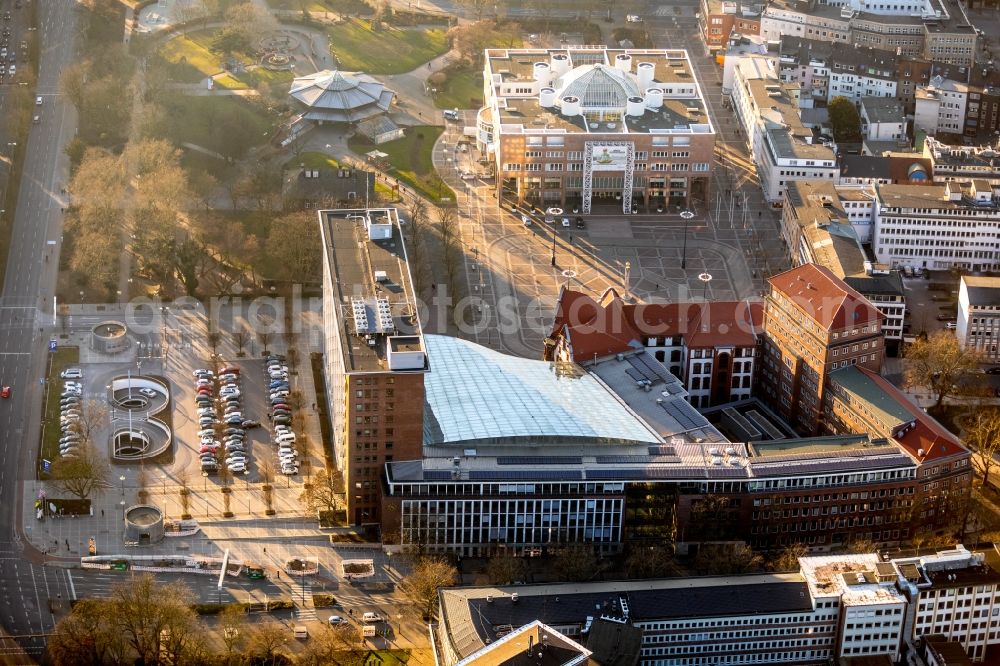 Aerial image Dortmund - Office building along the Kleppingstrasse in Dortmund in the state North Rhine-Westphalia, Germany