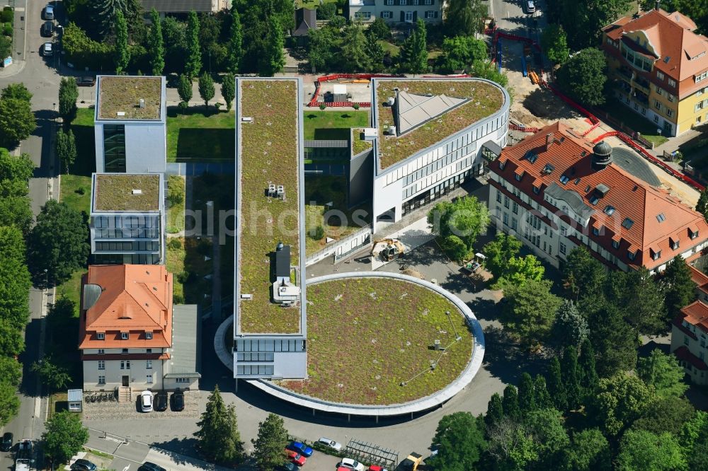 Aerial image Markkleeberg - Office building of envia TEL GmbH on Friedrich-Ebert-Strasse in Markkleeberg in the state Saxony, Germany