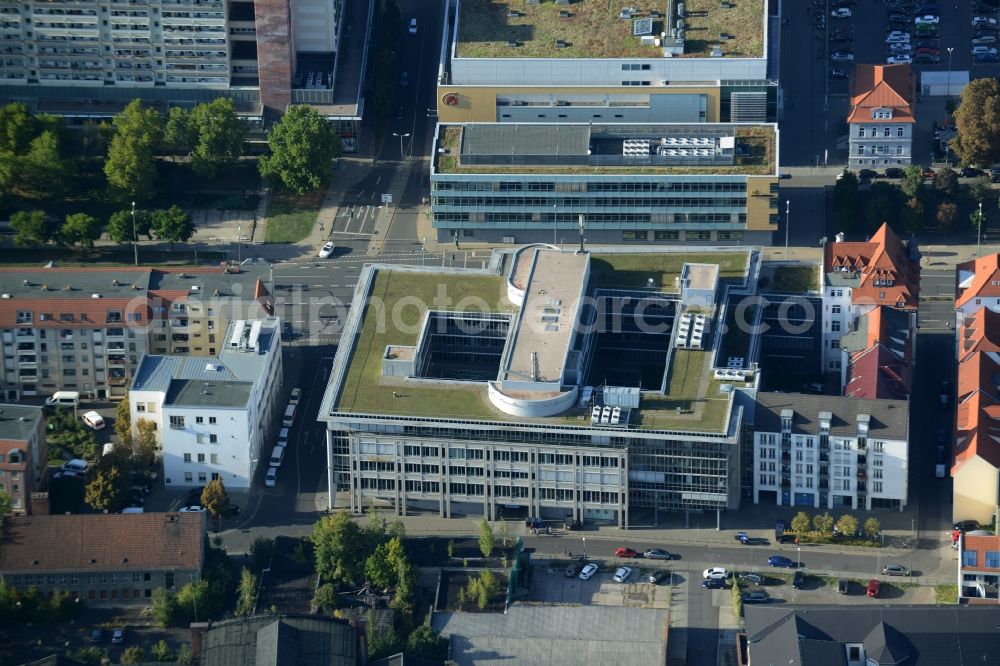 Aerial image Erfurt - Office building on Juri-Gagarin-Ring in Erfurt in the state Thuringia