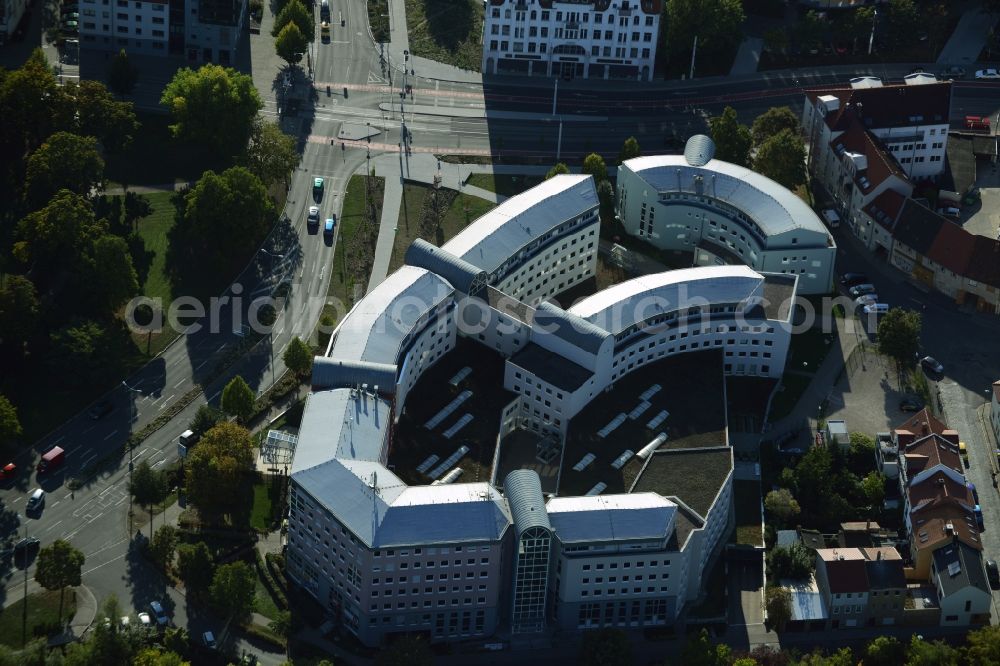 Erfurt from the bird's eye view: Office building on Juri-Gagarin-Ring in Erfurt in the state Thuringia