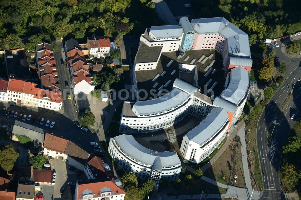 Aerial photograph Erfurt - Office building on Juri-Gagarin-Ring in Erfurt in the state Thuringia